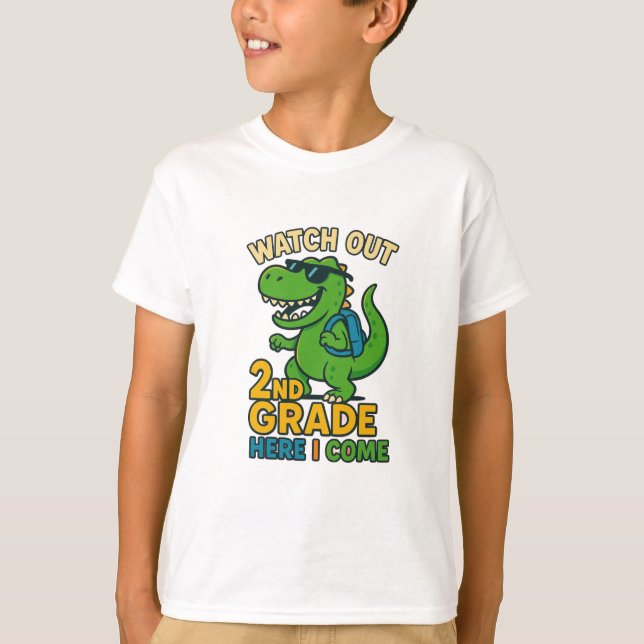 Watch Out 2nd Grade Here I Come T-Shirt  (Framsida)
