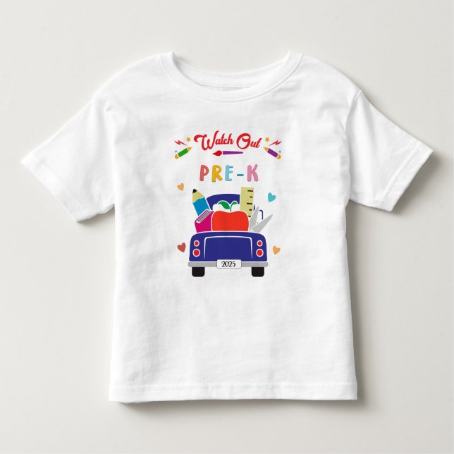 Watch Out Pre-K Kids Shirt T Shirt (Framsida)