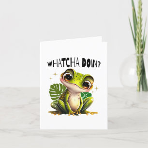 Watcha Doing? Lönsam Nyfiken Frog Tack Kort