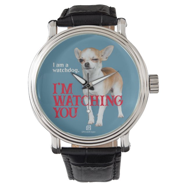 Watchdog Chihuahua - Anpassade Armbandsur (Framsida)