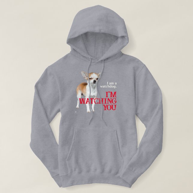 Watchdog Chihuahua - Anpassade Hoodie (Design framsida)