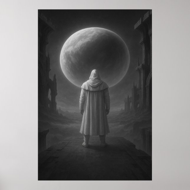 Watcher of the Silent Moon — Dark Fantasy Artwork Poster (Framsidan)