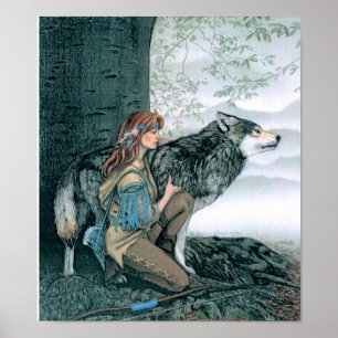 Watcher under Beech Poster