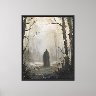 Watchern i Fog - Vintage Moody oljepaltin Canvastryck