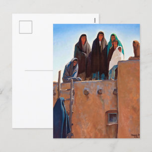 Watchers from Housetop by Maynard Dixon Helg Vykort