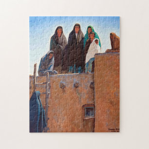 Watchers from Housetop by Maynard Dixon Pussel