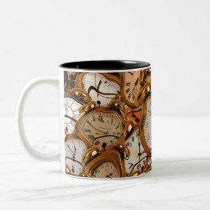 Watches Clocks Office Work School Klubb Shop Drink Två-Tonad Mugg