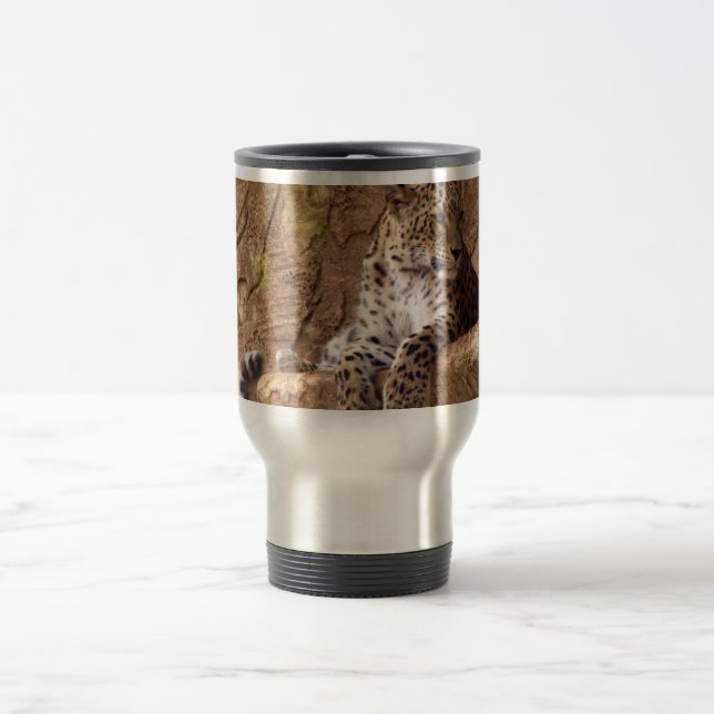 Watchful Leopardtravel mug Resemugg (Center)