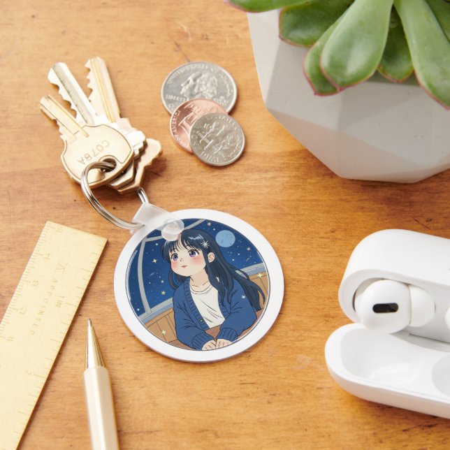 Watching the stars at the planetarium nyckelring (Skrivbord)