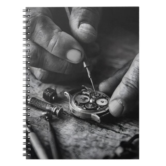 Watchmaker Händer Precision Gars bärbar dator Anteckningsbok (Framsidan)