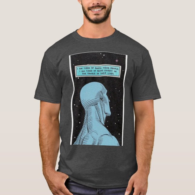 Watchmen Dr Manhattan retro retro T Shirt (Framsida)