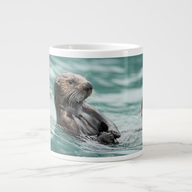 Watchning Sea Otter Jumbo Mugg (Framsidan)