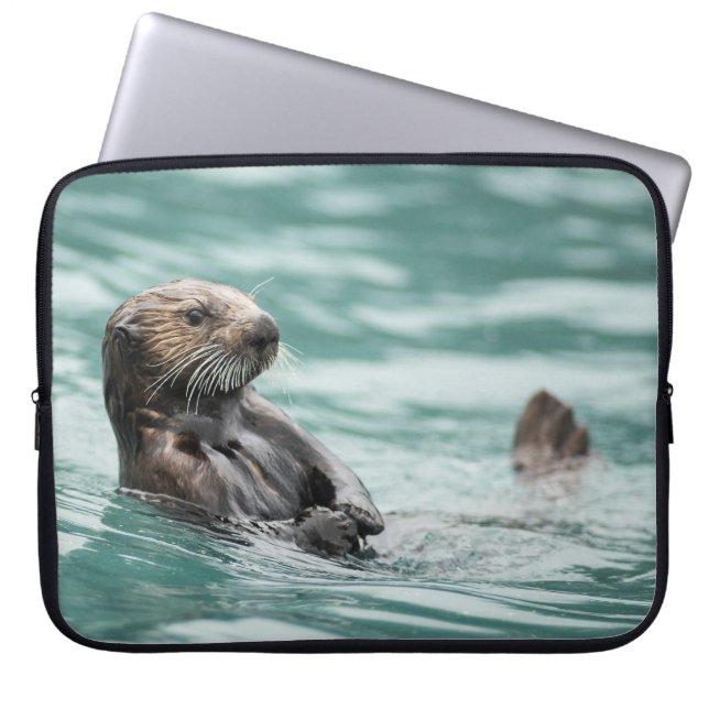 Watchning Sea Otter Laptop Fodral (Framsidan)