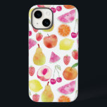 Watecolor Fruit Mönster<br><div class="desc">Vattenfärgsfrukt mönster med ett monogram. Söt,  färsk och färglös design för livsmedel. Originalkonst av Nic Squirrell</div>