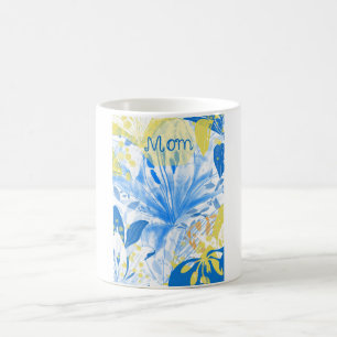 Watecolor Mamma Mugg Blue White