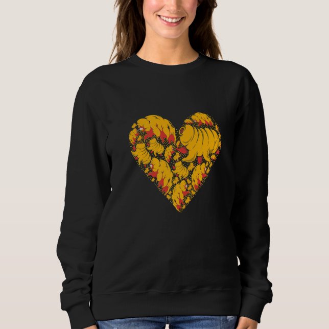 Water Bear Microbiology Heart Tardigrade Premium T Shirt (Framsida)