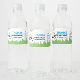 Water Bottle Label Futbol Soccer Birthday party Vattenflaskor Etikett