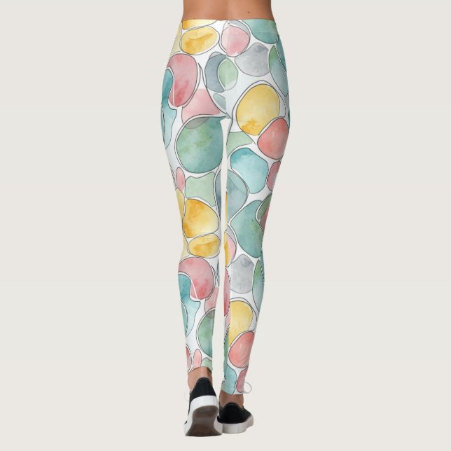 Water color pattern leggings (Baksida)