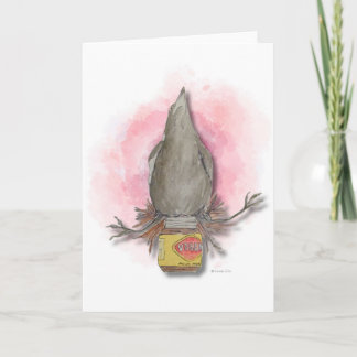 water colour Australian magpie card Helgkort