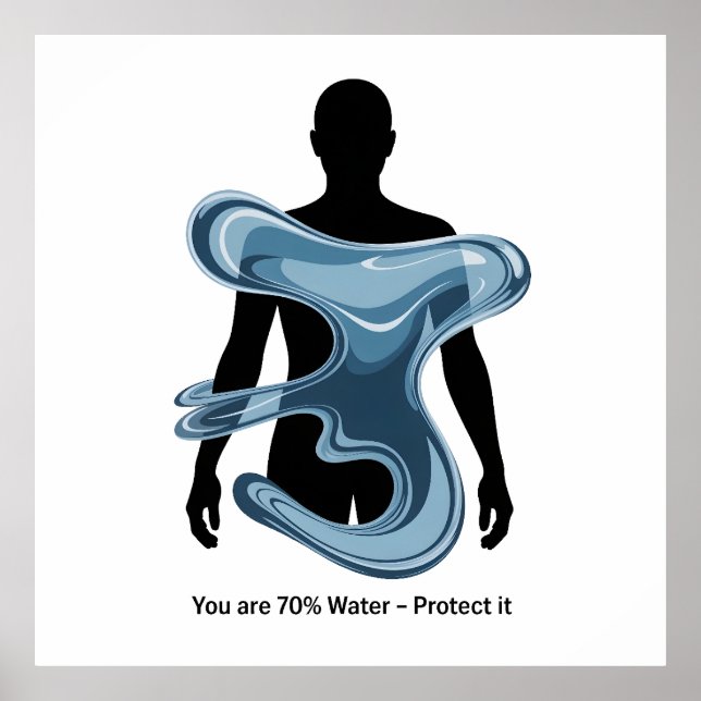 Water Conservation Eco Awareness Design Poster (Framsidan)
