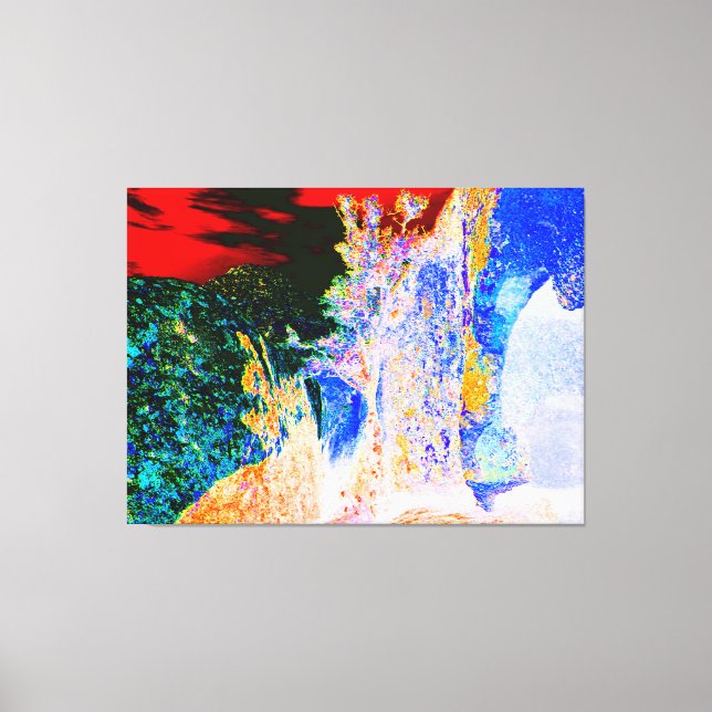 Water Fountain Abstraction Canvastryck (Framsida)