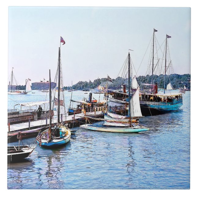 Water Front Put-In-Bay OH c1904 Kakelplatta (Framsidan)