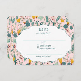 Water Garden Floral Bridal Shower Cute CUSTOM OSA Kort