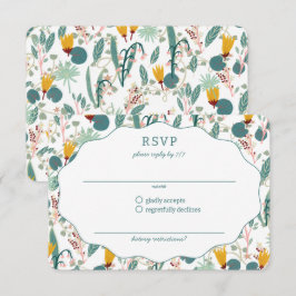 Water Garden Floral Bridal Shower Cute CUSTOM OSA Kort