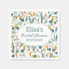Water Garden Floral Bridal Shower Cute CUSTOM Pappersservett
