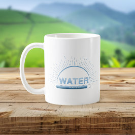 Water Good Day Blue Minimal Mug Kaffemugg
