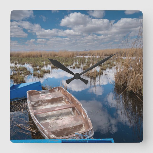 Water | Kayseri Turkey Fyrkantig Klocka (Framsida)