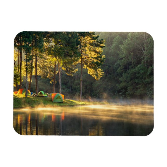Water | Lake in Meahongson, Thailand Magnet (Horisontell)