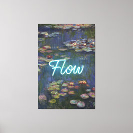 Water Lilies Remix – Neon “FLOW” Wall Art & Gifts Canvastryck