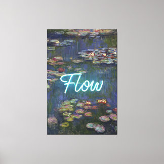 Water Lilies Remix – Neon “FLOW” Wall Art & Gifts Canvastryck