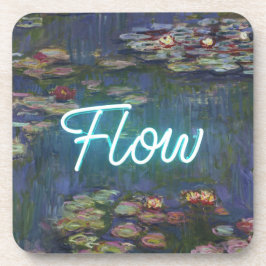 Water Lilies Remix – Neon “FLOW” Wall Art & Gifts Underlägg