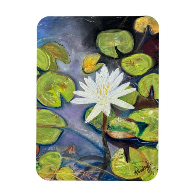 Water Lily in Bloom Magnet (Vertikal)
