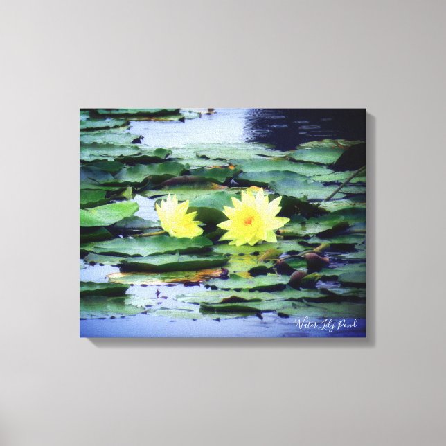 Water Lily Pond：Premium Canvas (Framsida)