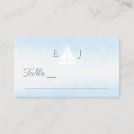 Water Meets Sky Watercolor Wedding Placeringskort