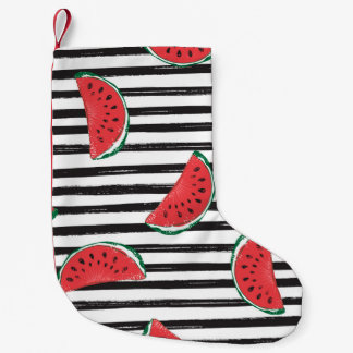 Water Melon Seamless Pattern Striped Liten Julstrumpa