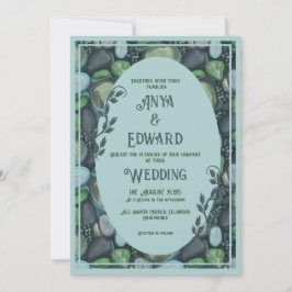 Water Pebbles - Wedding Invitation Inbjudningar