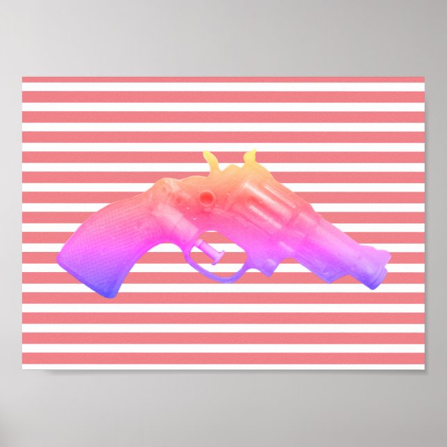 Water pistol toy Wasserpistole Spielzeug photoart Poster (Framsidan)