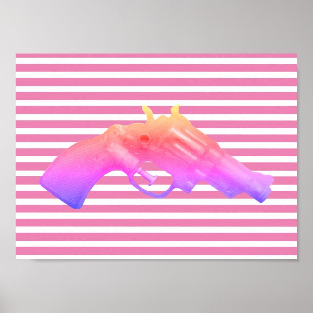Water pistol toy Wasserpistole Spielzeug photoart Poster (Framsidan)