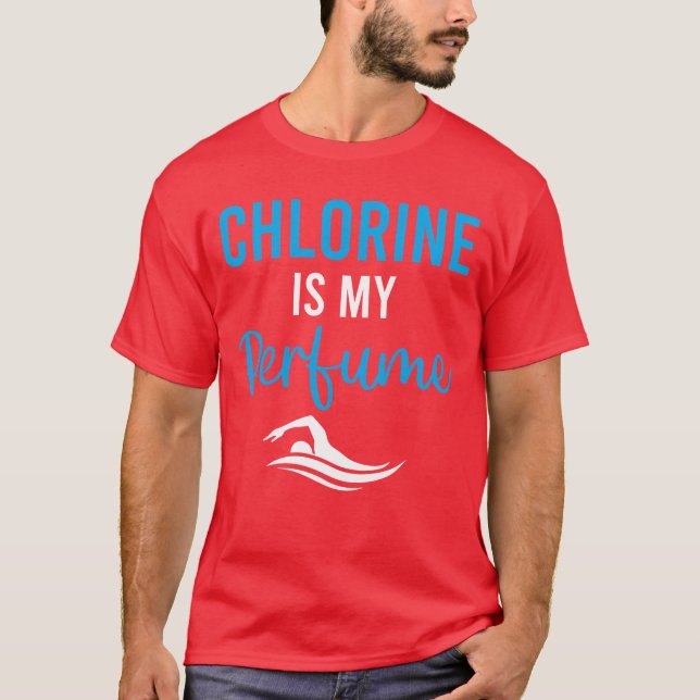 Water Polo Chlorine Is My Perfume Watersport T Shirt (Framsida)