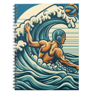 Water-polo Player Spiral Notepad Anteckningsbok
