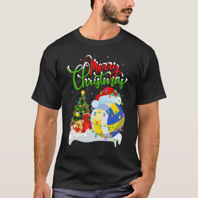 Water Polo  Xmas Decorations Santa Water Polo Chri T Shirt (Framsida)