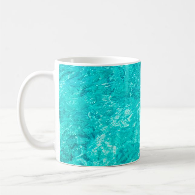 Water pool turquoise background kaffemugg (Vänster)