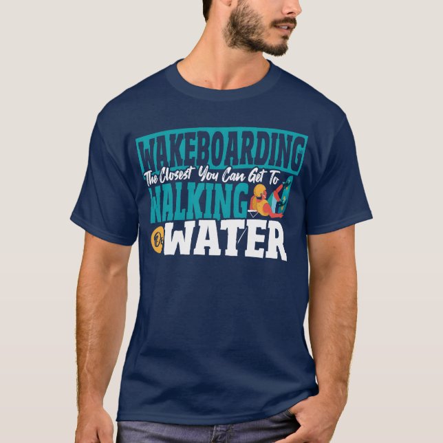 Water Skiing Sport Water Sport Wakeboarding Art gi T Shirt (Framsida)