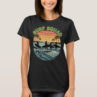 Water Sports Surfing Girls Squad Surfboard Hobby  T Shirt