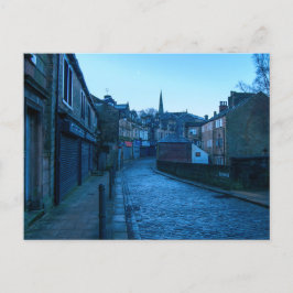 Water Street Todmorden - Kullerstens charm vid sky Helg Vykort