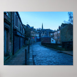 Water Street Todmorden - Kullerstens charm vid sky Poster
